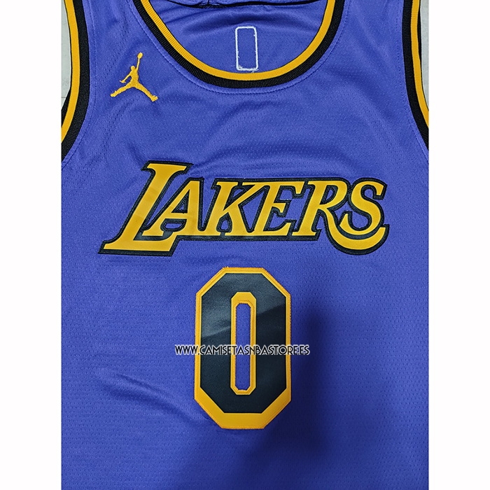 Russell Westbrook NO 0 Camiseta Los Angeles Lakers Statement 2022-23 Violeta
